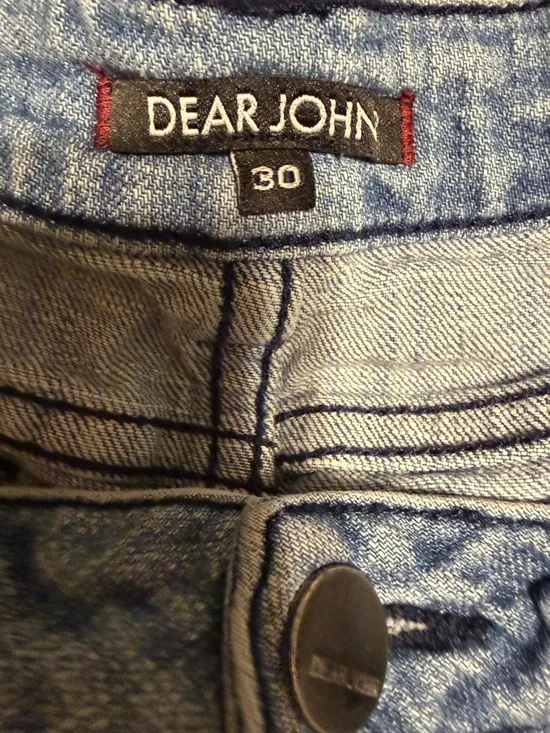 Dear John Washed Light Blue Denim Cutoff Shorts - Picture 4 of 4